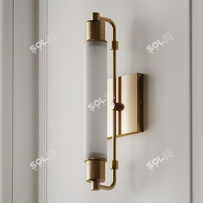 Art Deco Tube Vanity Sconce 3D model image 2