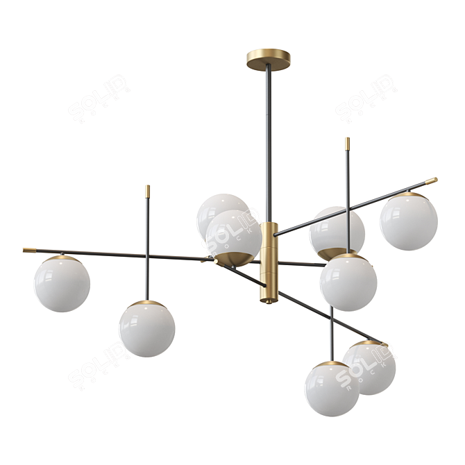 GERDY CH 9: Futuristic Sphere Chandelier 3D model image 1