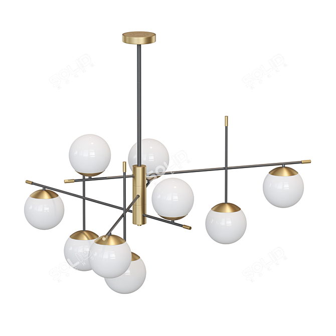 GERDY CH 9: Futuristic Sphere Chandelier 3D model image 2
