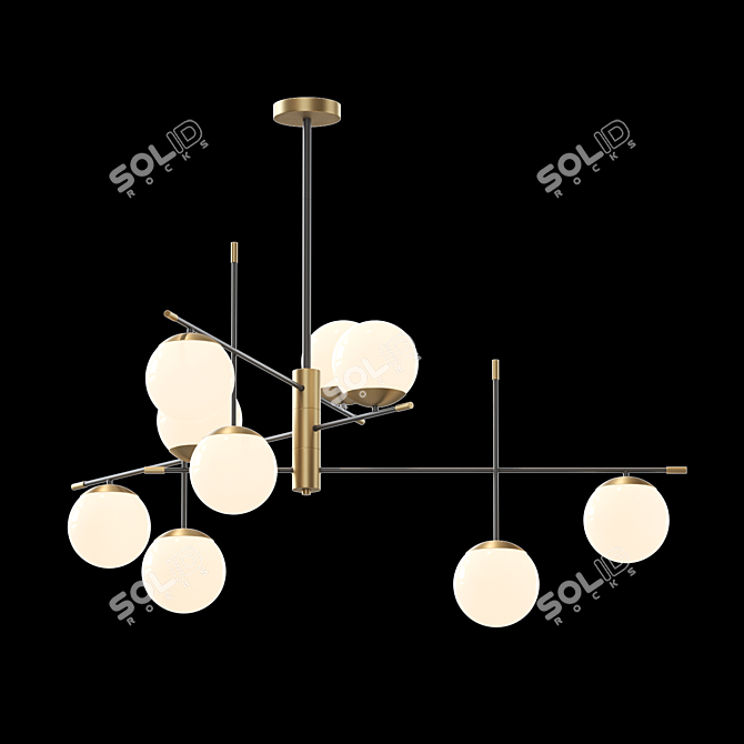 GERDY CH 9: Futuristic Sphere Chandelier 3D model image 3