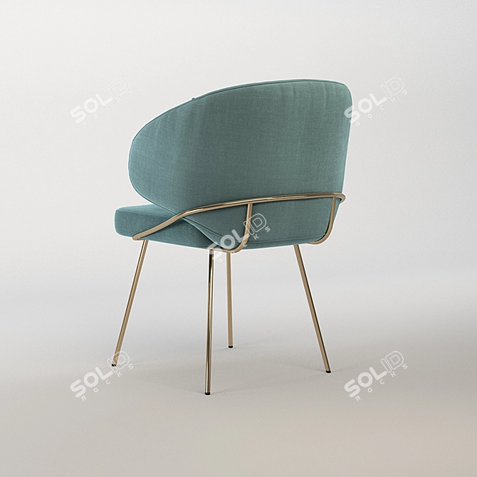 Elegant Kinley Dining Chair 3D model image 3