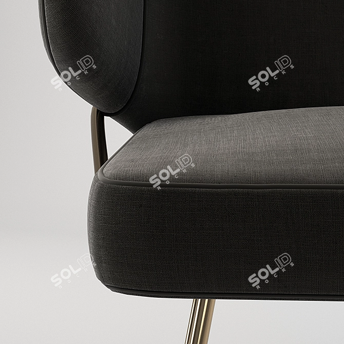 Elegant Kinley Dining Chair 3D model image 4