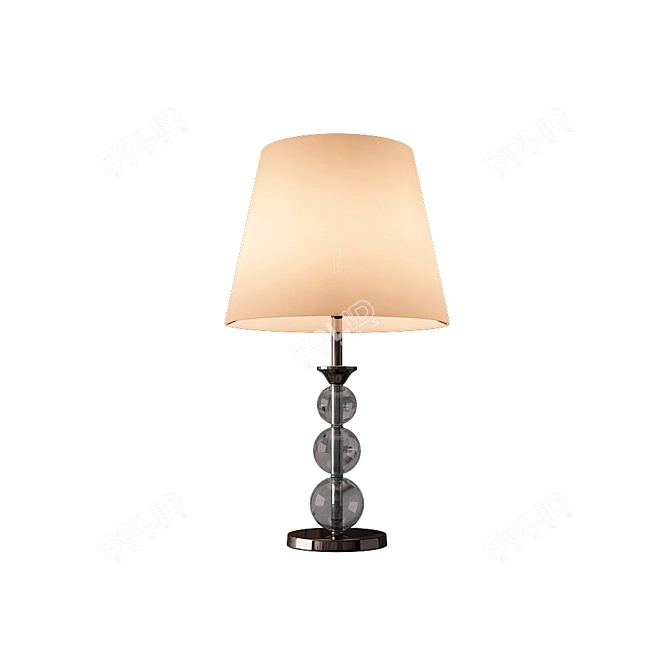 Modern Nickel Table Lamp 3D model image 1