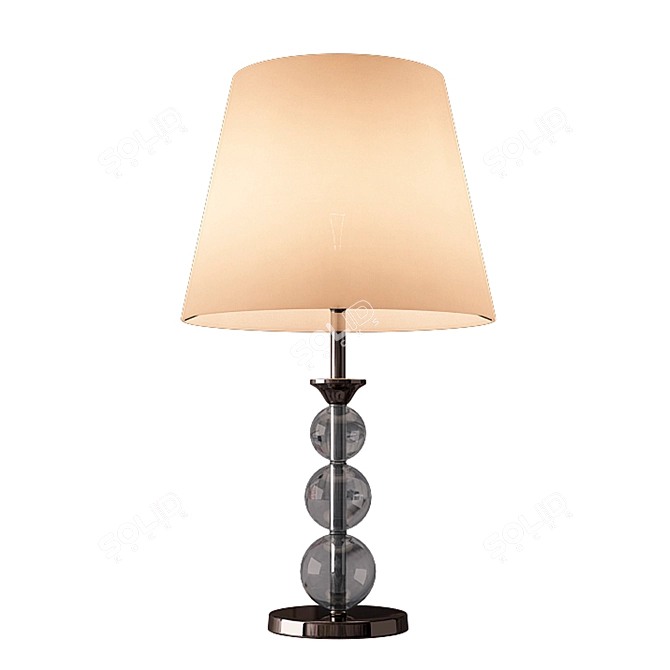 Modern Nickel Table Lamp 3D model image 2