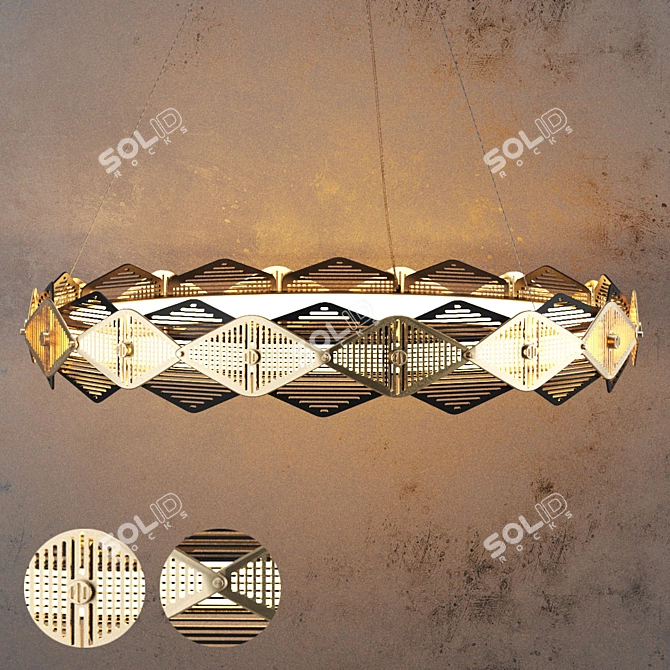 Mesmerizing Geometric Pendant Light 3D model image 5