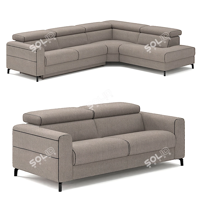Belgian Comfort Tinos Sofa 3D model image 6