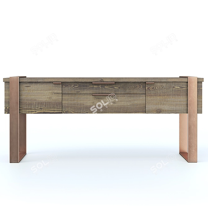 Equis Console: Modern & Spacious 72" Contemporary Design 3D model image 1