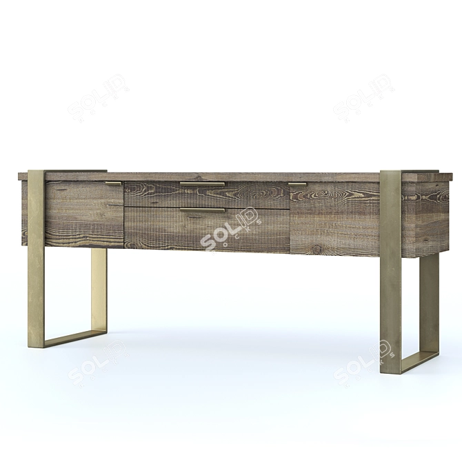 Equis Console: Modern & Spacious 72" Contemporary Design 3D model image 2