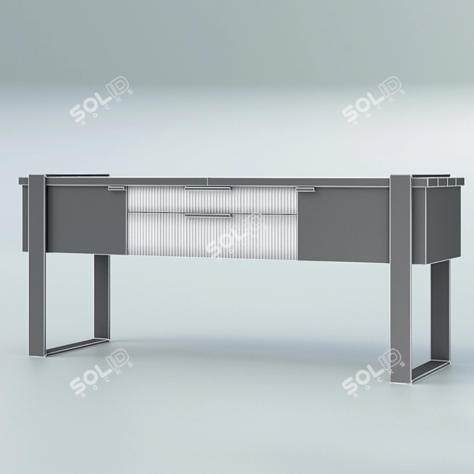 Equis Console: Modern & Spacious 72" Contemporary Design 3D model image 3