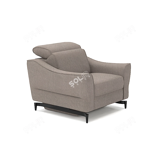 Luxury Belgian Armchair Venezia 3D model image 2