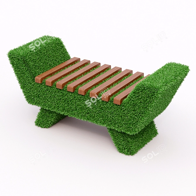 Elegant Topiary Bench for Stunning Landscapes 3D model image 3