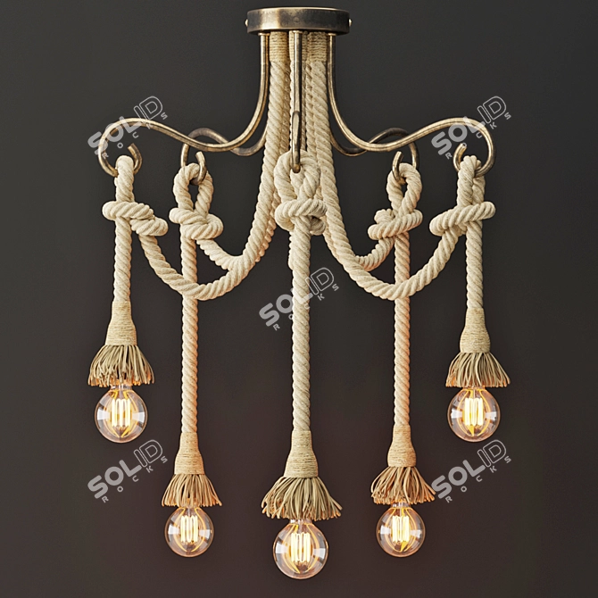 Modern Loft Rope Light 3D model image 1