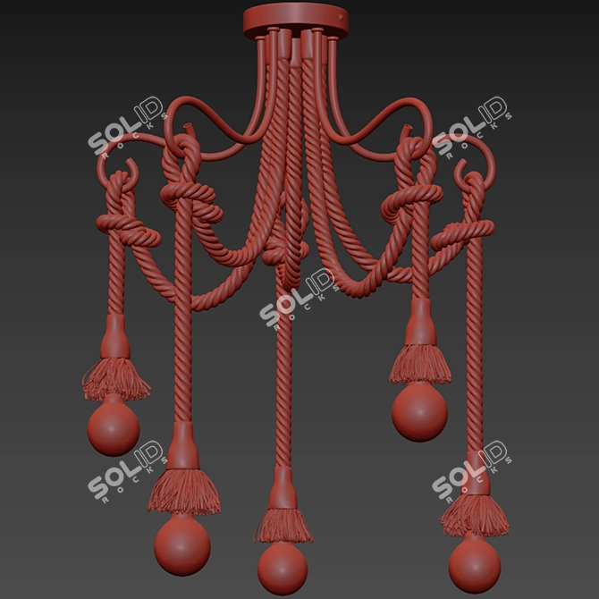 Modern Loft Rope Light 3D model image 4