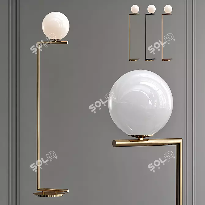 Sleek Minimalist Floor Lamp 3D model image 1