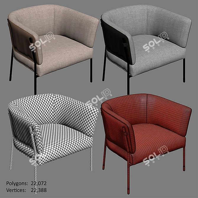 Aston Martin V243 Easy Chair 3D model image 6