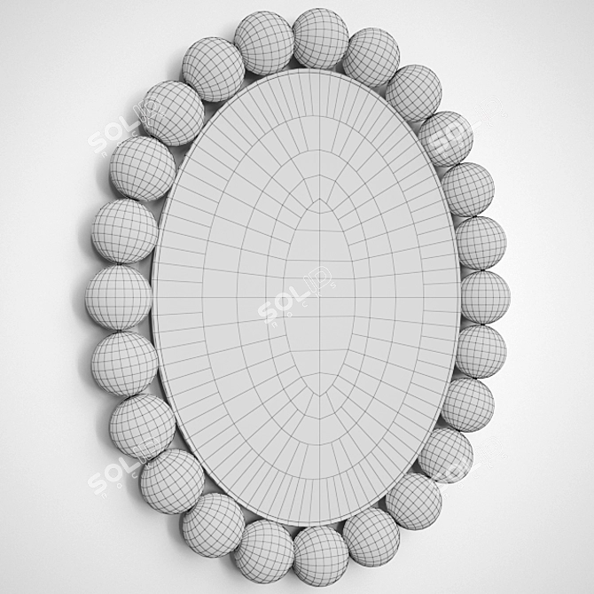 Elegant Perles Mirror by Christopher Guy 3D model image 2