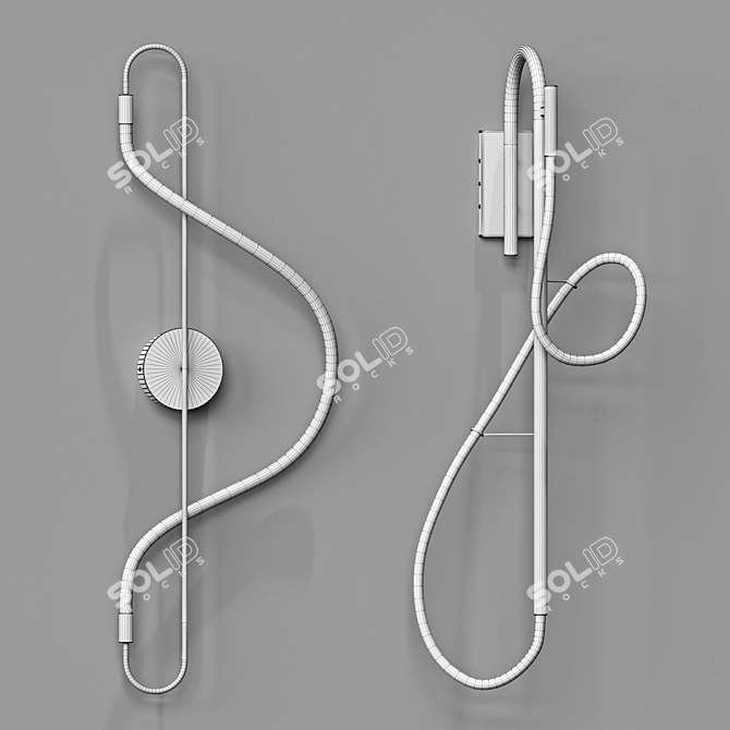 Elegant Height: 110 cm Sconce 3D model image 3