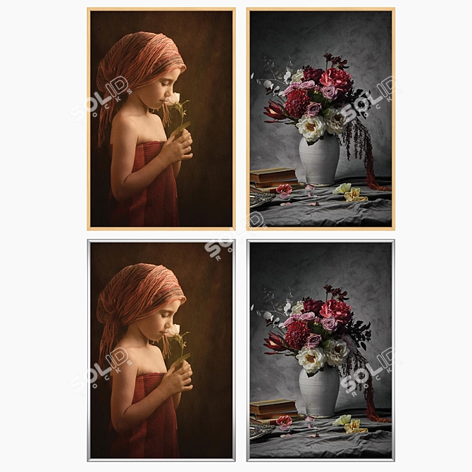 Contemporary Wall Art Set 3D model image 3