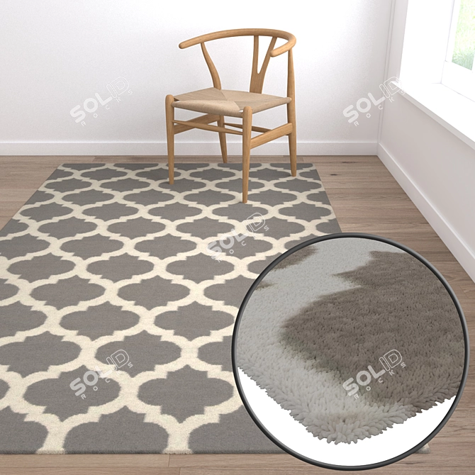 High-Quality Carpets Set 3D model image 5