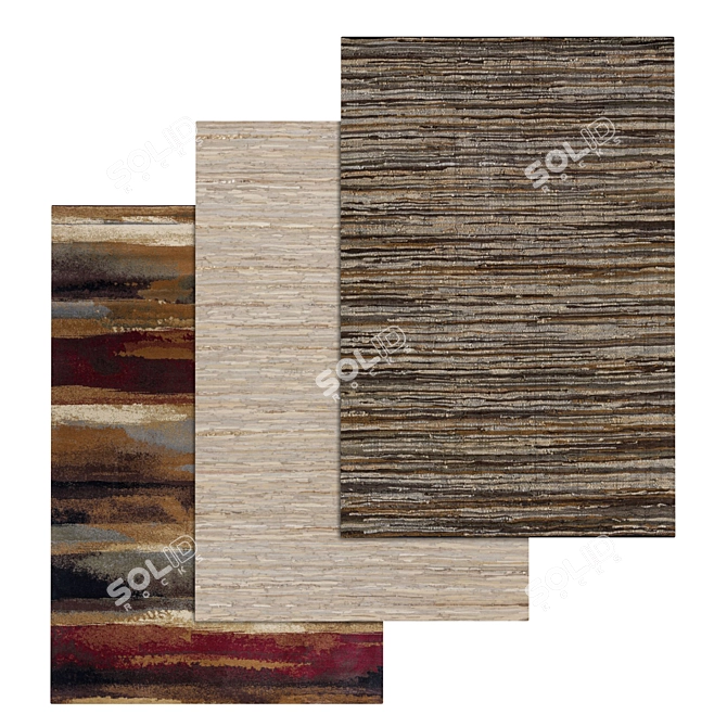 Luxury Carpet Set 3-Pack 3D model image 1