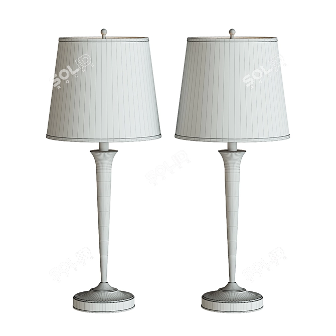 Title: Classic Borchardt Table Lamp 3D model image 2