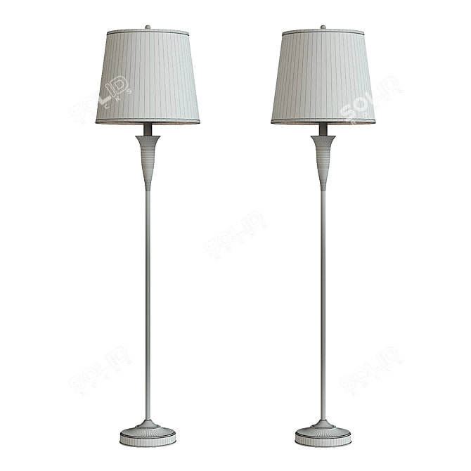 Elegant Borchardt Floor Lamp 3D model image 2