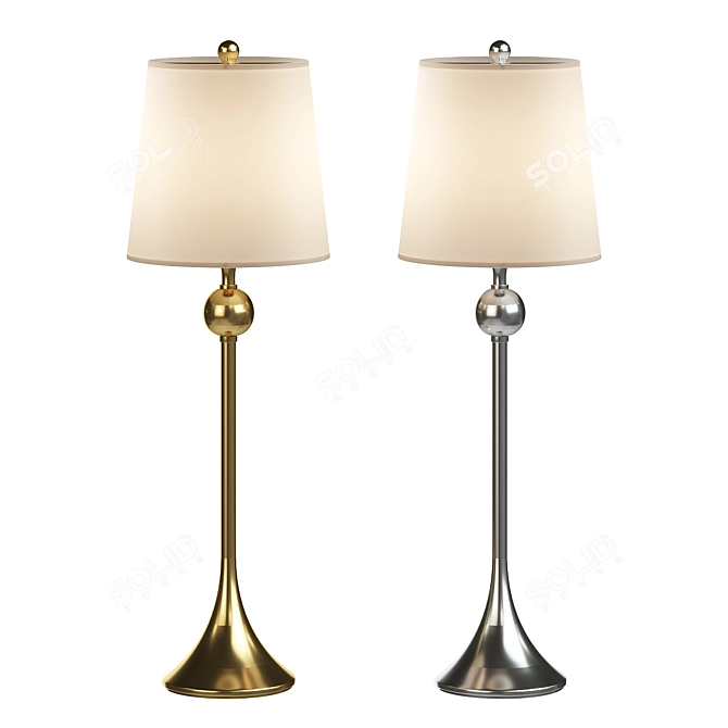 Classic Dover Buffet Table Lamp 3D model image 1