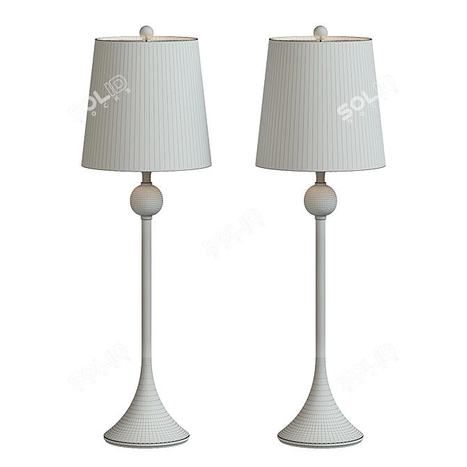 Classic Dover Buffet Table Lamp 3D model image 2