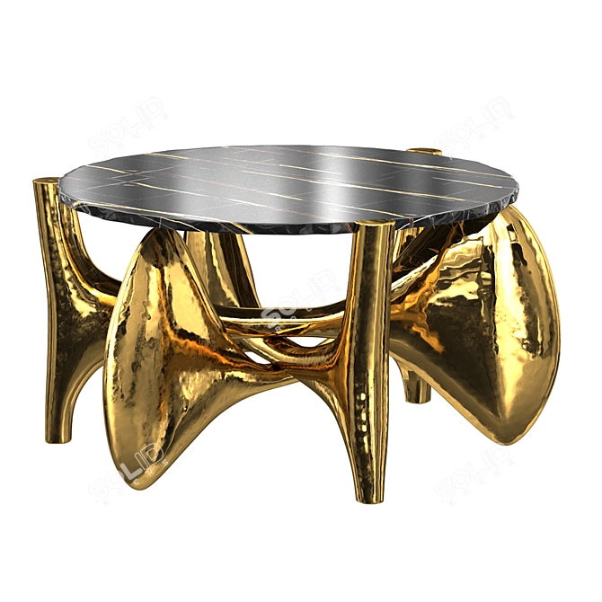 Delubac Coffee Table: Vintage Elegance 3D model image 2