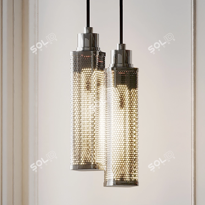Contemporary Square Pendant Light 3D model image 3