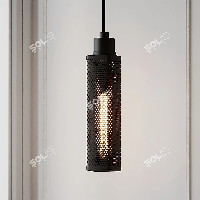 Contemporary Square Pendant Light 3D model image 4