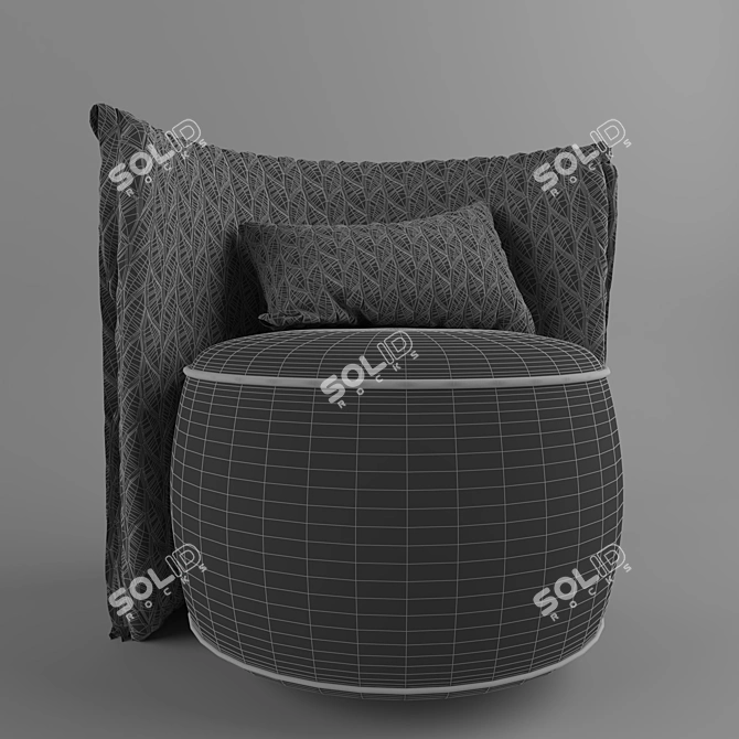 B&B Armchair: Sleek & Stylish Seating 3D model image 3