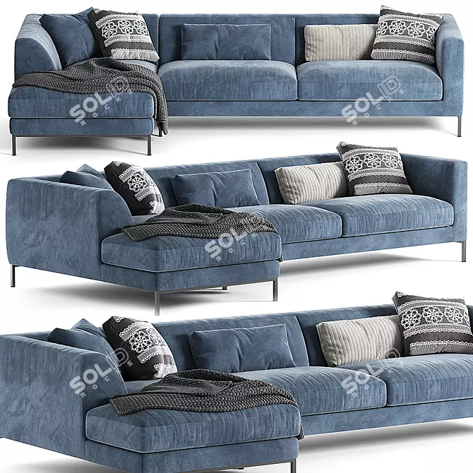 Modern Comfort: Frigerio Salotti Otto Corner Sofa 3D model image 1