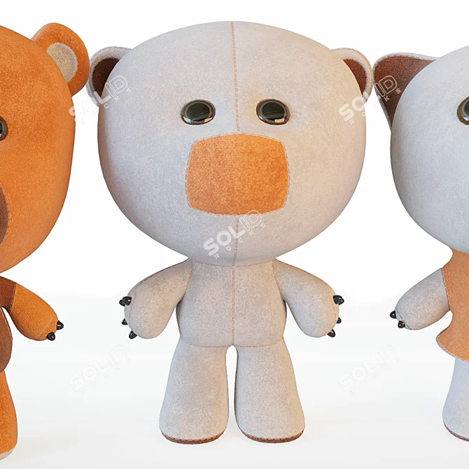 Mi-Mi Bears Plush Toys 3D model image 3