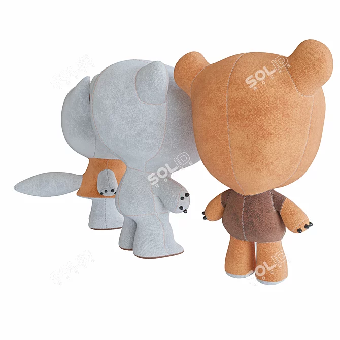 Mi-Mi Bears Plush Toys 3D model image 4