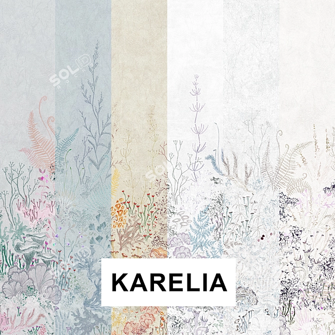 Factura Karelia Vinyl Wallpaper 3D model image 1