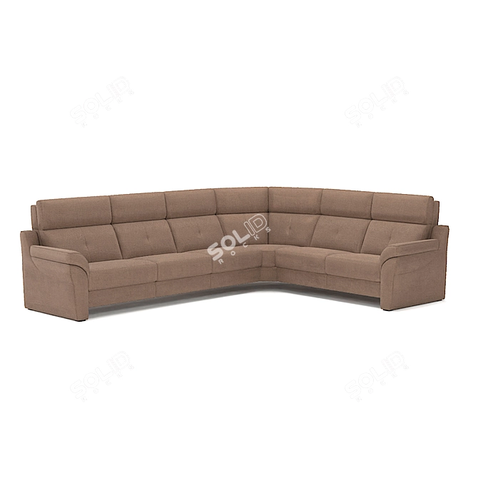 Belgian Comfort Sofa with Adjustable Headrest and Electric Recliner 3D model image 3