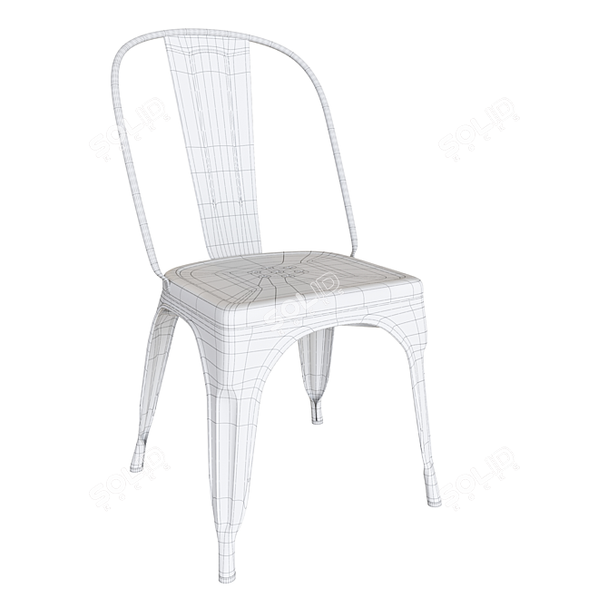 Xavier Pauchard Tolix Chair: Industrial Elegance for Any Space 3D model image 2
