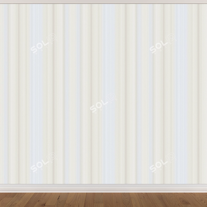 Seamless Wallpaper Set: 3 Colors & Multiple Formats 3D model image 2