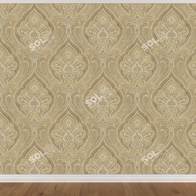 Seamless Wallpaper Set: 3 Colors | 3D Models 3D model image 2