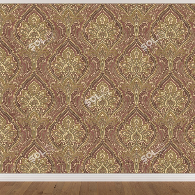 Seamless Wallpaper Set: 3 Colors | 3D Models 3D model image 3