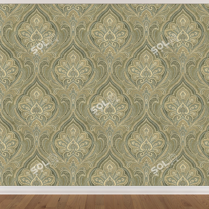 Seamless Wallpaper Set: 3 Colors | 3D Models 3D model image 4