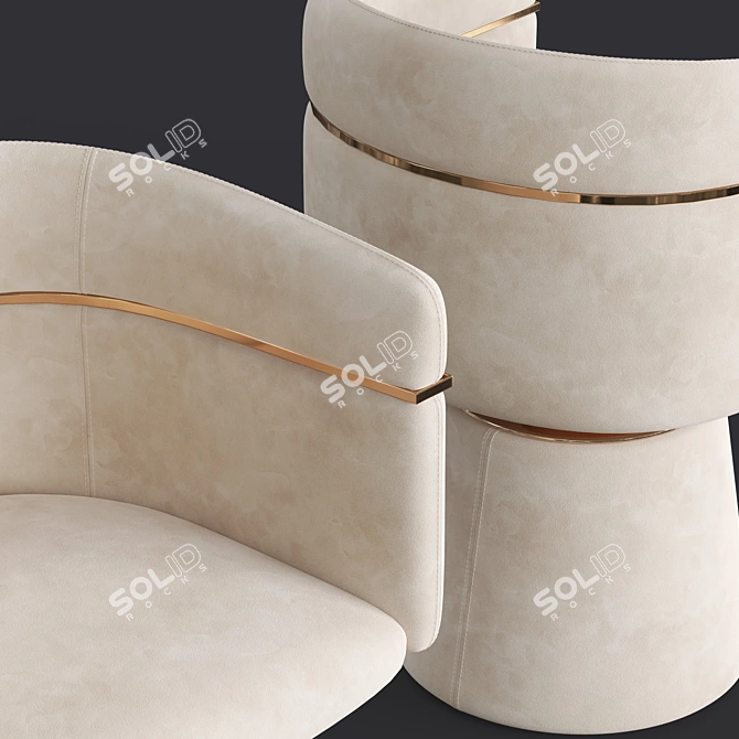 Elegant Cortes Chair by Clan Milano 3D model image 2