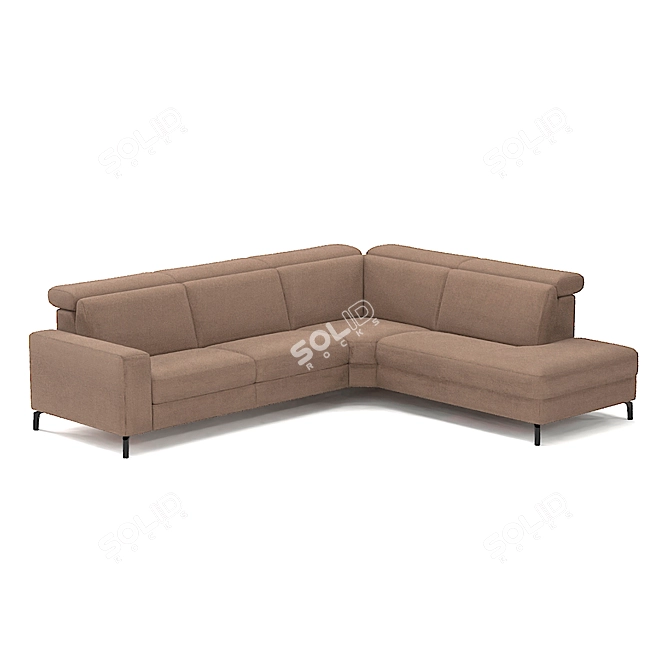 Elegant Belgian Sofa: Colorado 3D model image 2