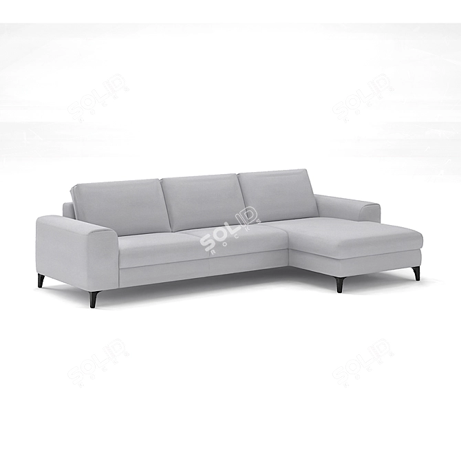 Belgian Donato: Customizable Comfort Sofa 3D model image 3