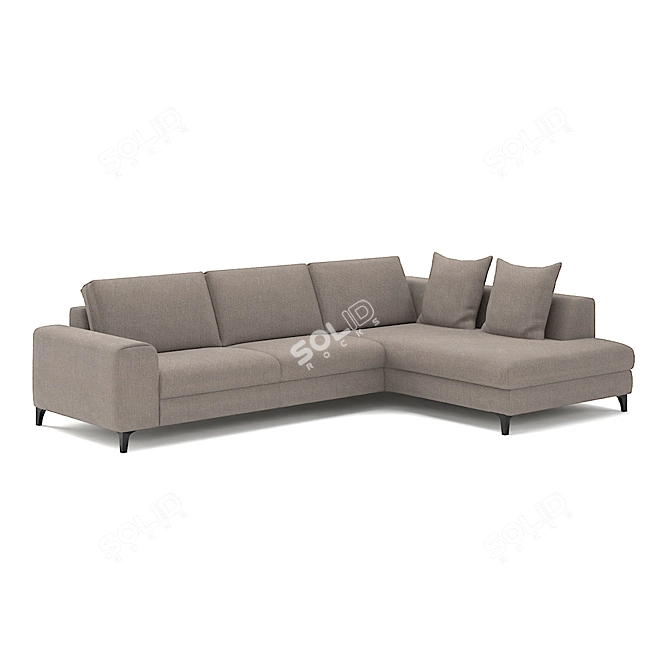 Belgian Donato: Customizable Comfort Sofa 3D model image 4