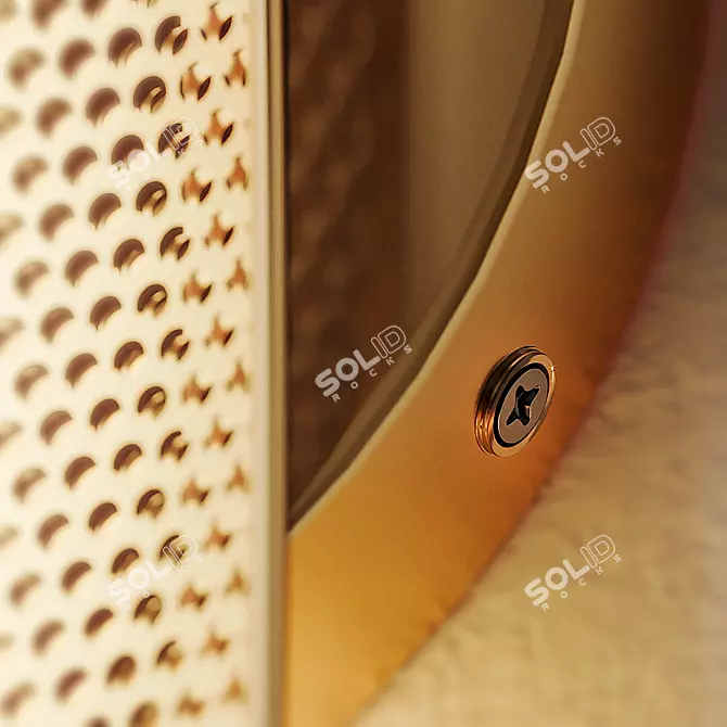 Elegant Perforated LED Wall Sconce 3D model image 3