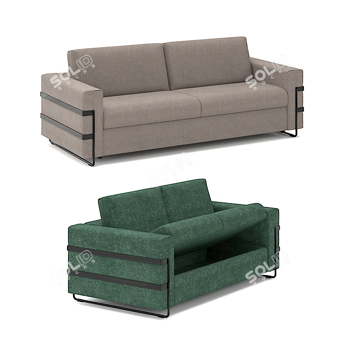 Belgian Sofa Dorado: Versatile Design & Premium Comfort 3D model image 4