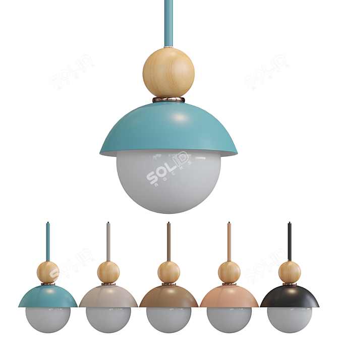 Scandinavian Style Pendant Lamp 3D model image 1