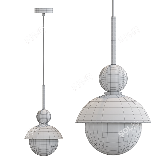 Scandinavian Style Pendant Lamp 3D model image 3